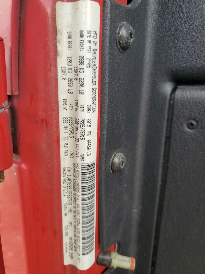 2005 Jeep Wrangler X VIN: 1J4FA39S15P337816 Lot: 55957725