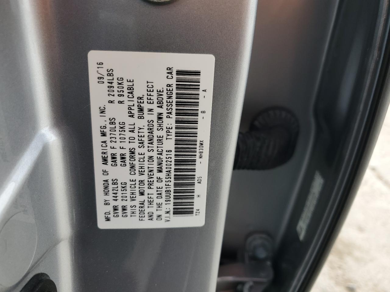 2017 Acura Tlx Tech VIN: 19UUB1F55HA002516 Lot: 56880345