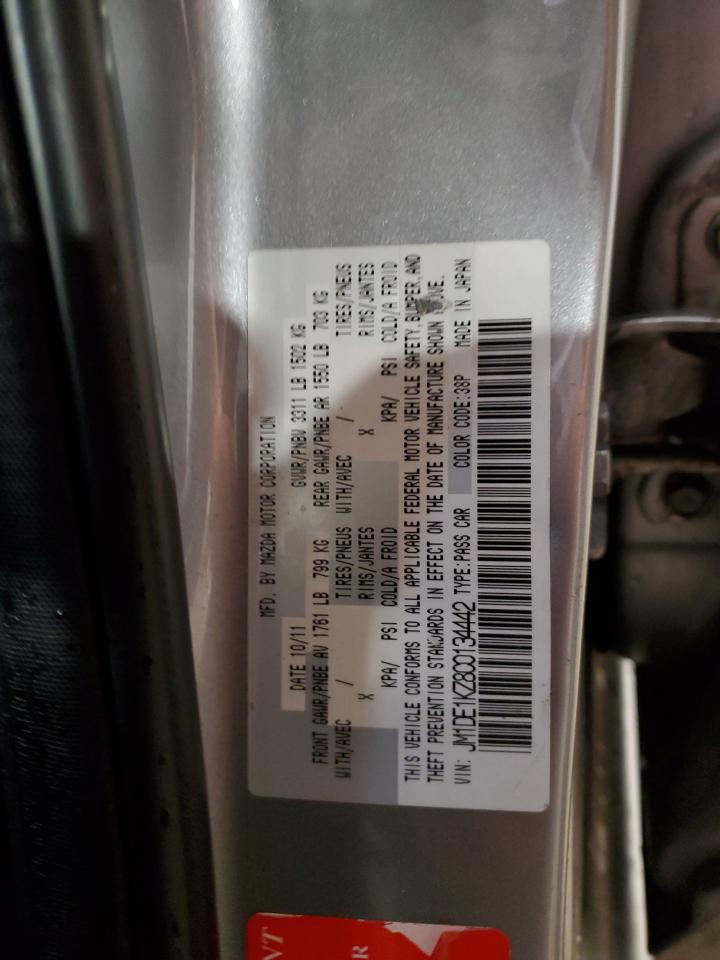 2012 Mazda Mazda2 VIN: JM1DE1KZ8C0134442 Lot: 56511395