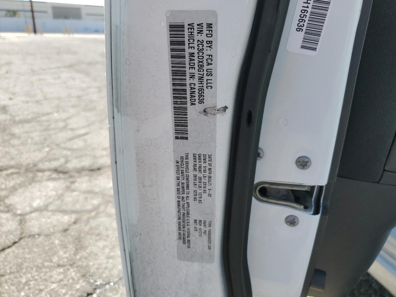2022 Dodge Charger Sxt VIN: 2C3CDXBG7NH165636 Lot: 55173775