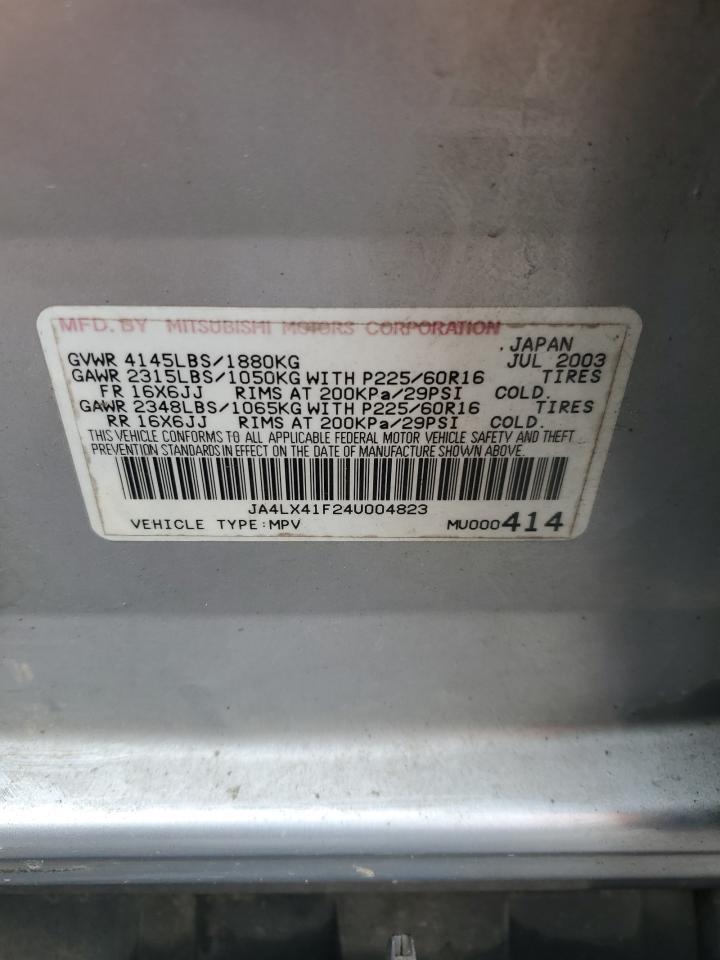2004 Mitsubishi Outlander Xls VIN: JA4LX41F24U004823 Lot: 56857895