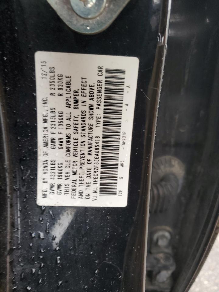 1HGCR2F85GA085418 HONDA ACCORD 2016