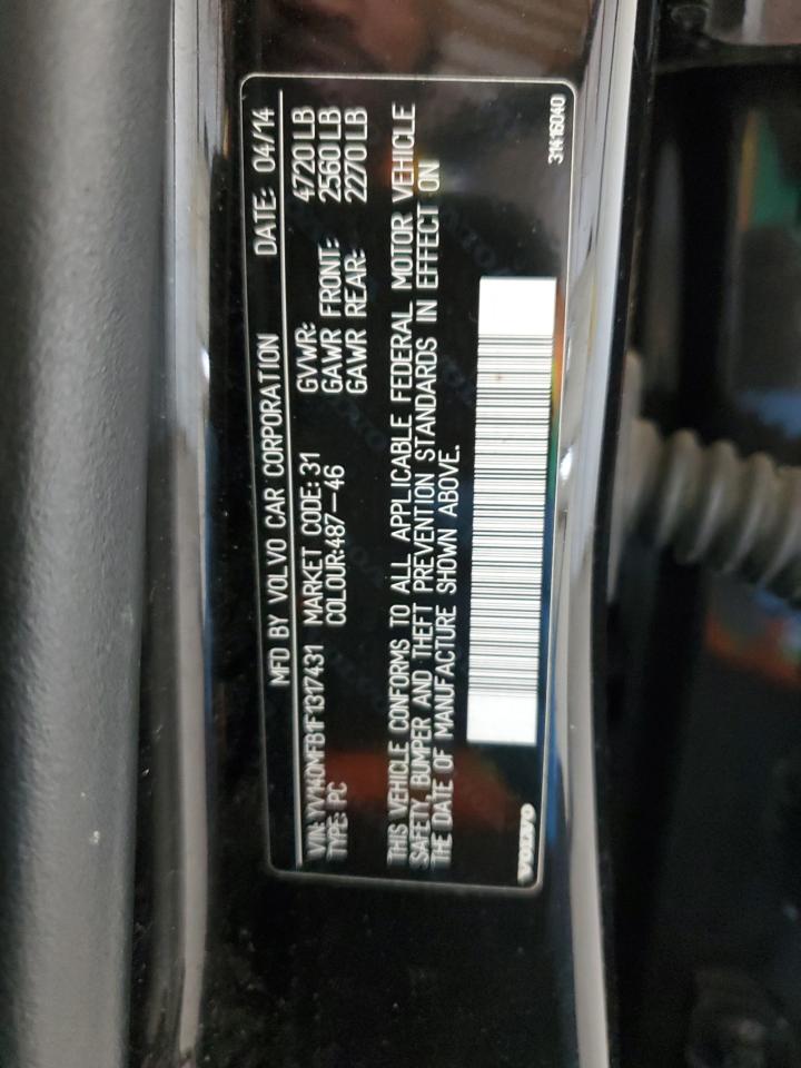 2015 Volvo S60 Premier VIN: YV140MFB1F1317431 Lot: 56203985