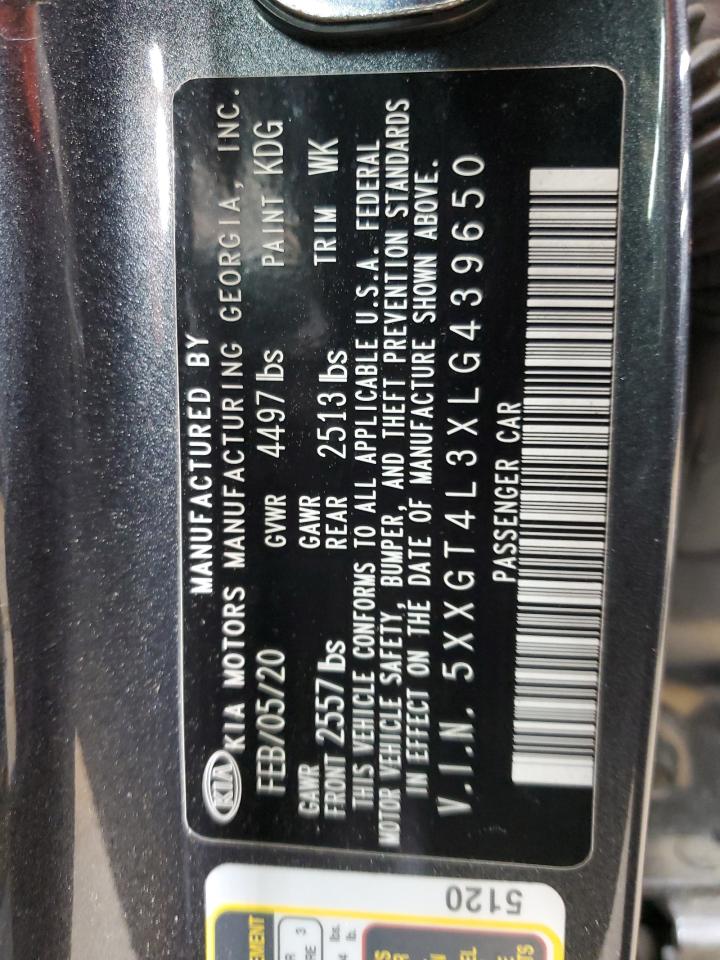 2020 Kia Optima Lx VIN: 5XXGT4L3XLG439650 Lot: 57355505
