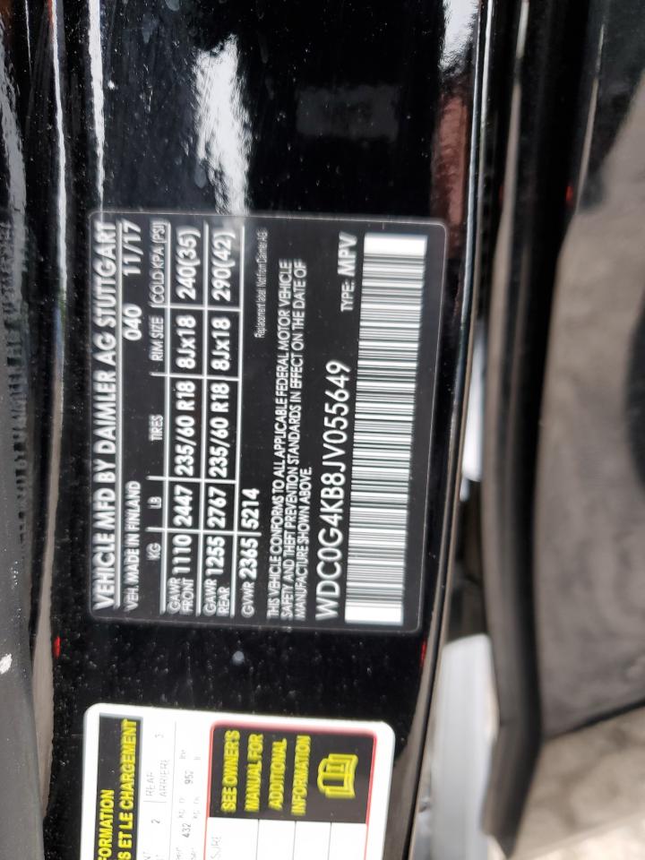 2018 Mercedes-Benz Glc 300 4Matic VIN: WDC0G4KB8JV055649 Lot: 58219535