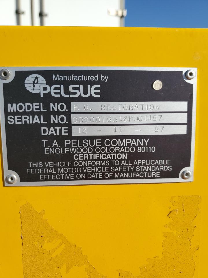 1987 Pels Uttl VIN: 00000T6516P001187 Lot: 56399605