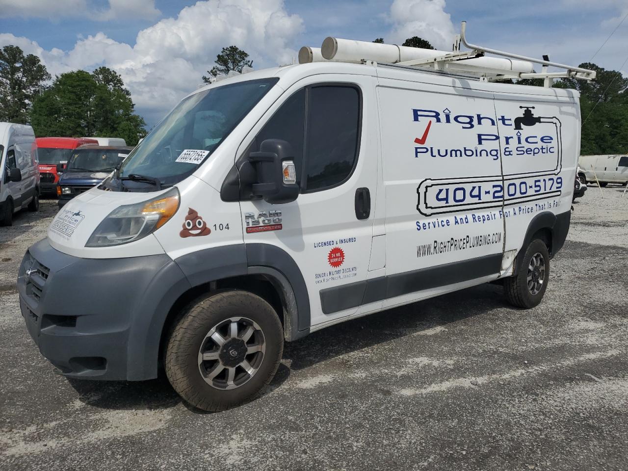 2017 Ram Promaster 1500 1500 Standard de vânzare în Loganville, GA - Rear End