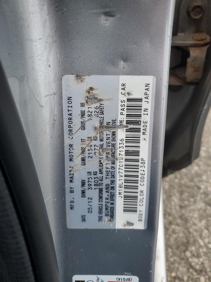 2012 Mazda 3 I VIN: JM1BL1V77C1671336 Lot: 56644105