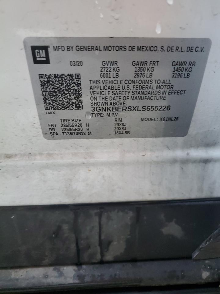 2020 Chevrolet Blazer Rs VIN: 3GNKBERSXLS655226 Lot: 58306415