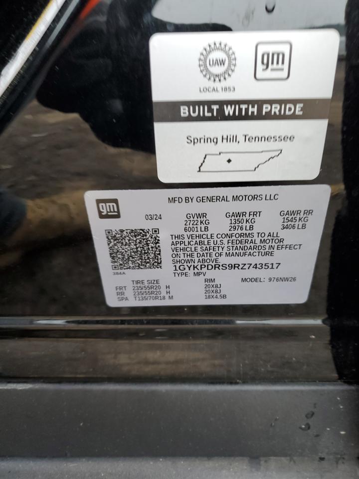 2024 Cadillac Xt6 Premium Luxury VIN: 1GYKPDRS9RZ743517 Lot: 57374745