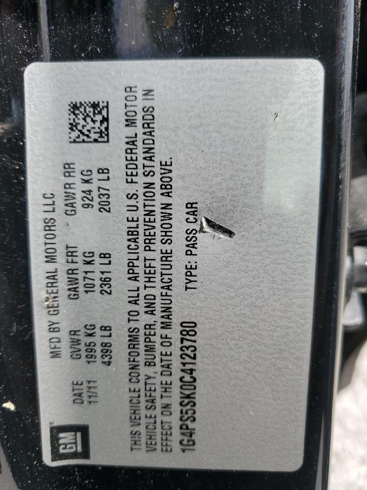 2012 Buick Verano VIN: 1G4PS5SK0C4123780 Lot: 56937915
