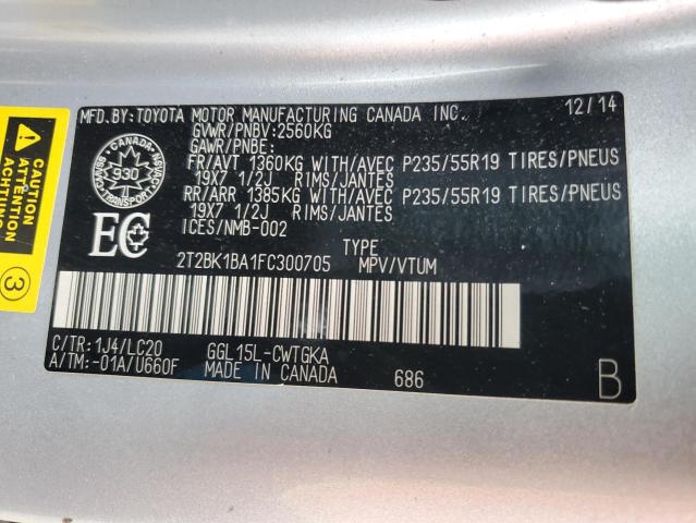 2015 LEXUS RX 350 BASE