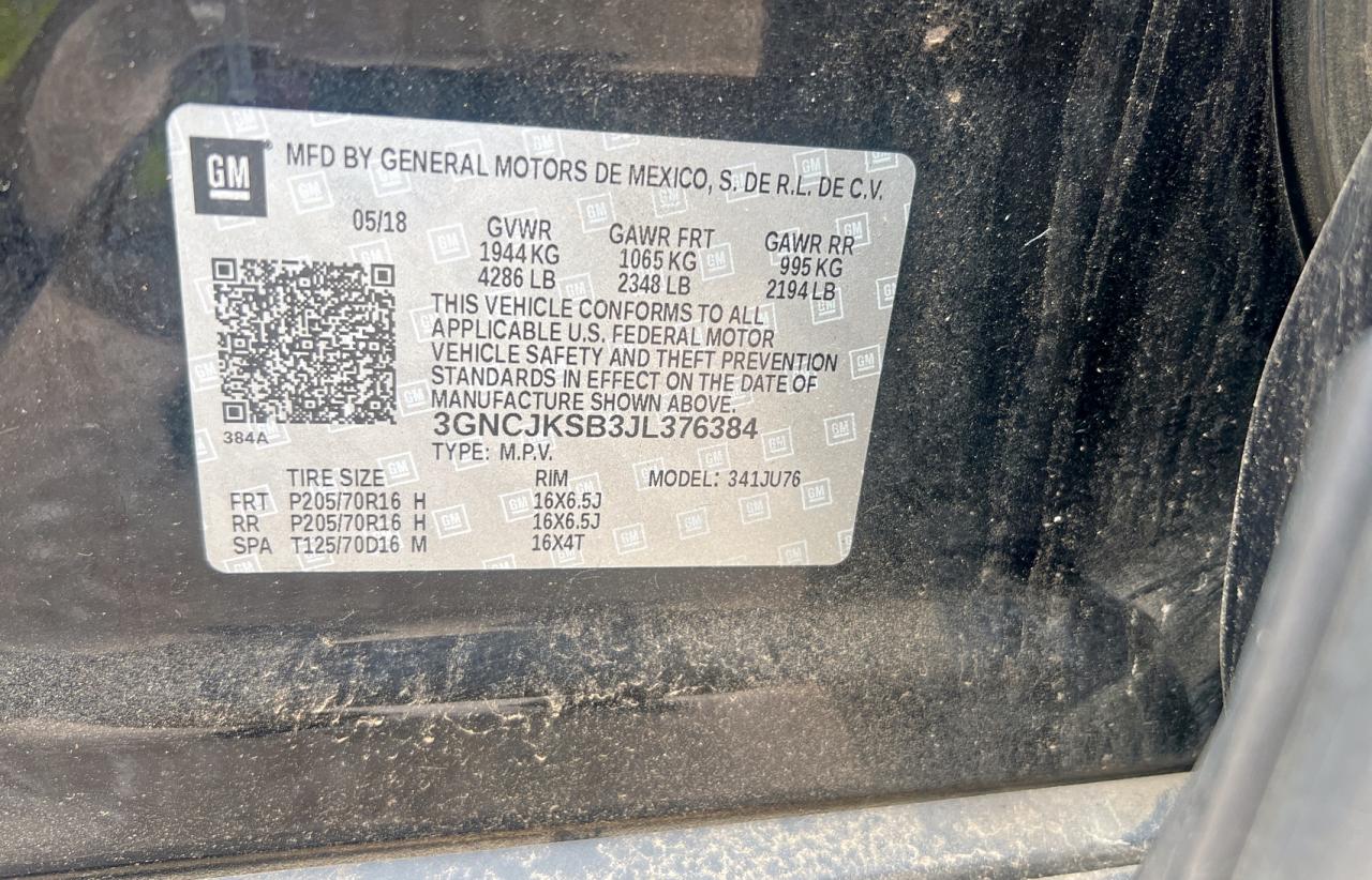 3GNCJKSB3JL376384 CHEVROLET TRAX 2018