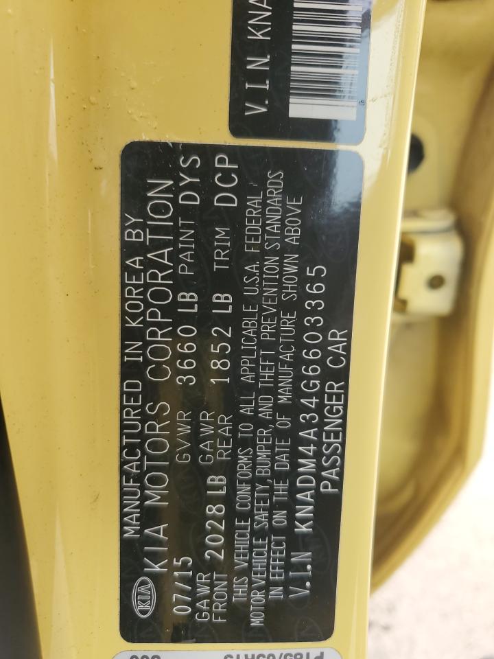 2016 Kia Rio Lx VIN: KNADM4A34G6603365 Lot: 56351075