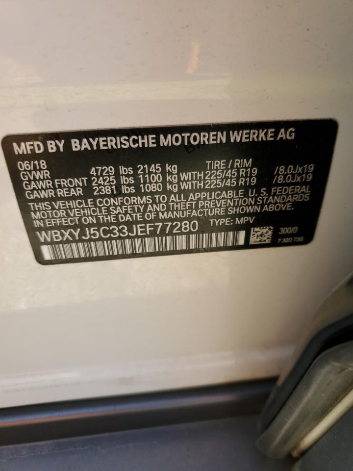2018 BMW X2 xDrive28I VIN: WBXYJ5C33JEF77280 Lot: 57299765