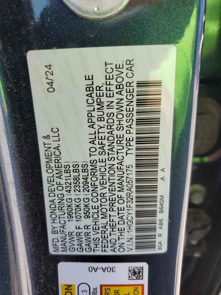 1HGCY1F32RA057175 HONDA ACCORD 2024