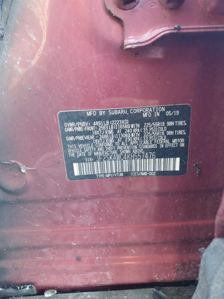 SUBARU FORESTER 2019 VIN JF2SKAWC4KH557476 photo 12