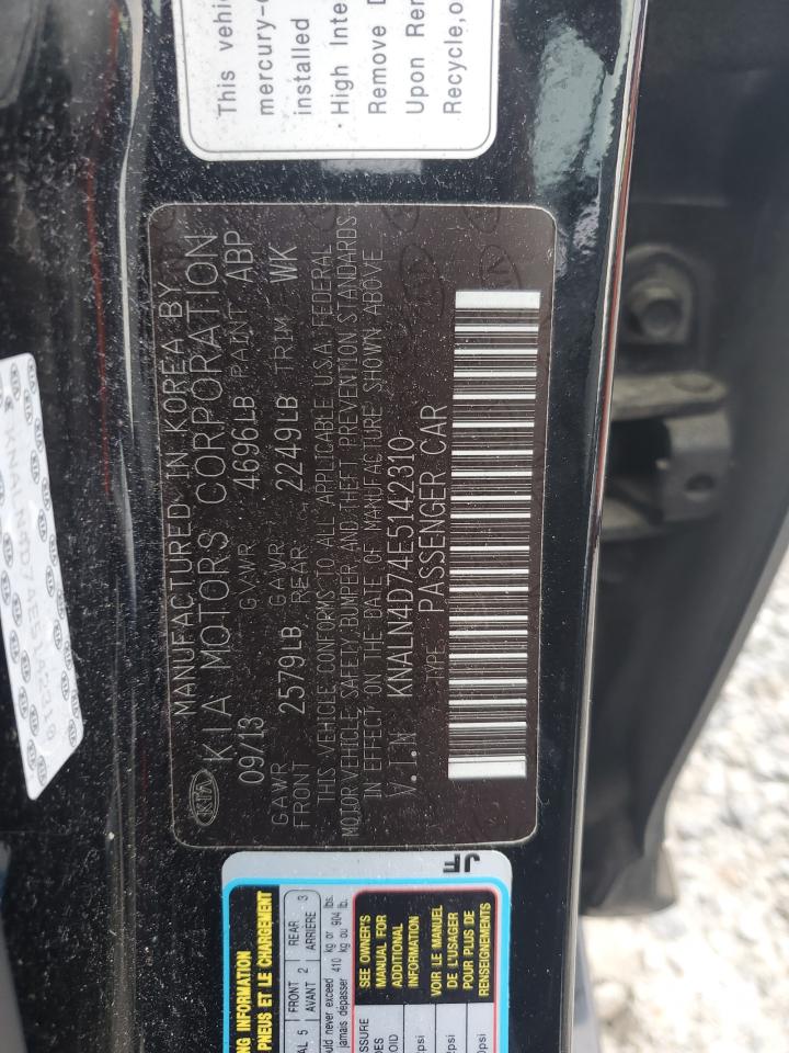 2014 Kia Cadenza Premium VIN: KNALN4D74E5142310 Lot: 56832925
