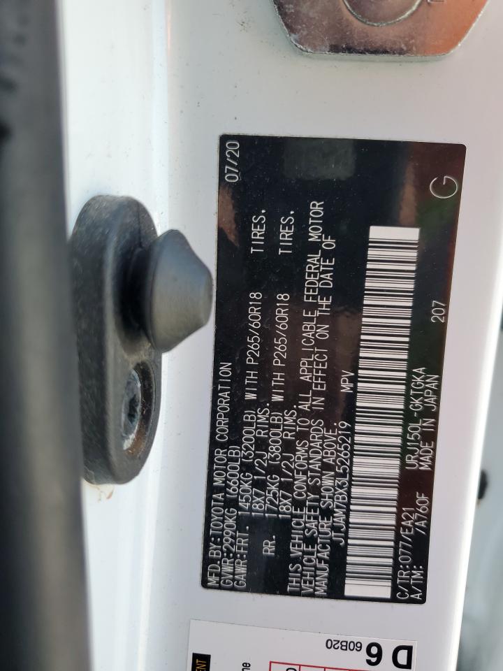 2020 Lexus Gx 460 Premium VIN: JTJAM7BX3L5265219 Lot: 57166915