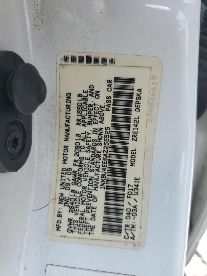 2010 Toyota Corolla Base VIN: 1NXBU4EE6AZ255525 Lot: 55638955