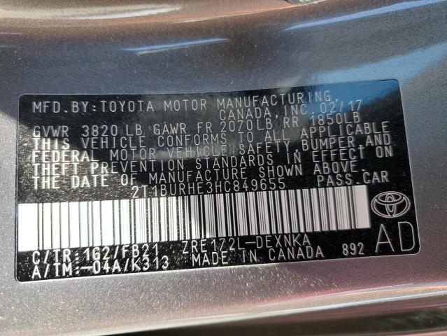 2017 TOYOTA COROLLA L  