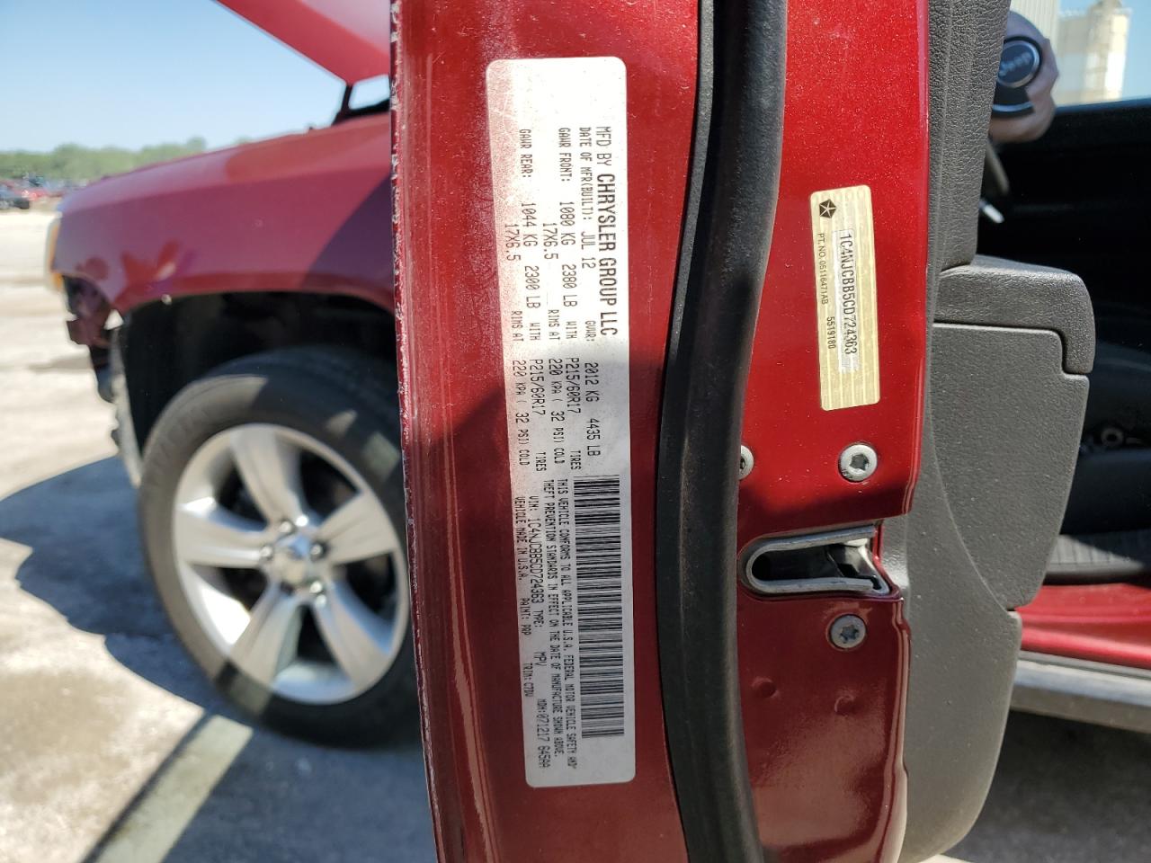 2012 Jeep Compass Sport VIN: 1C4NJCBB5CD724363 Lot: 56914405