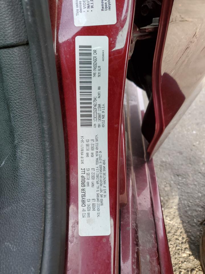 2015 Chrysler 200 S VIN: 1C3CCCDG3FN617941 Lot: 56745085