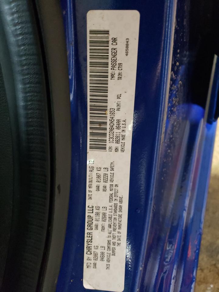 2013 Dodge Avenger Se VIN: 1C3CDZAB4DN541653 Lot: 56076285