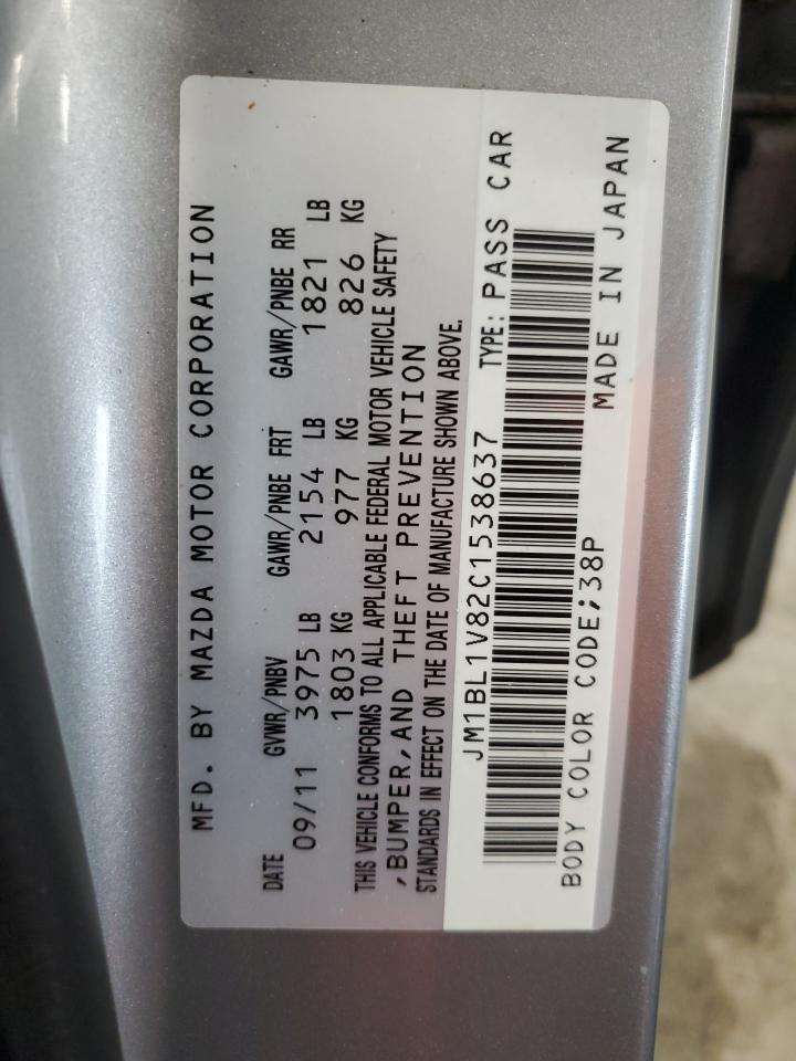 2012 Mazda 3 I VIN: JM1BL1V82C1538637 Lot: 56417155