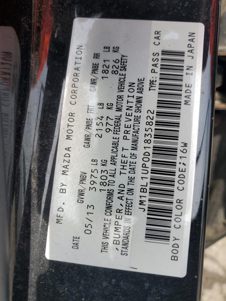2013 Mazda 3 I VIN: JM1BL1UP0D1835822 Lot: 57430665
