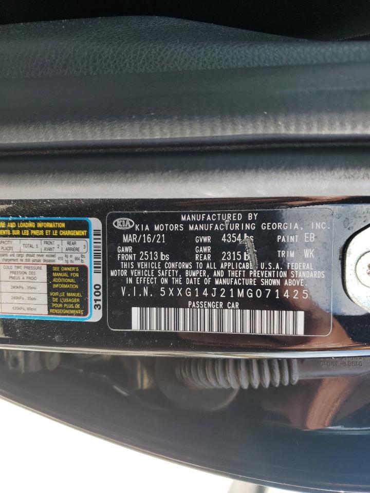 2021 Kia K5 Lxs VIN: 5XXG14J21MG071425 Lot: 56712855