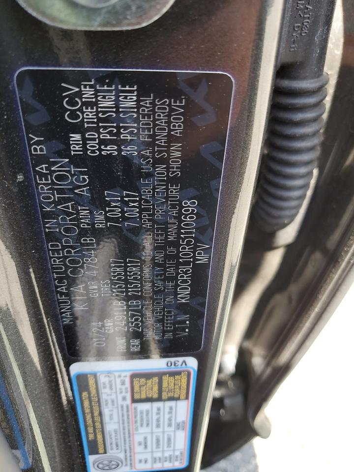 2024 Kia Niro Wind VIN: KNDCR3L10R5110698 Lot: 56132135
