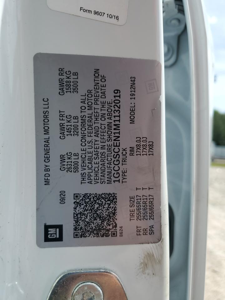 1GCGSCEN1M1132019 CHEVROLET COLORADO 2021