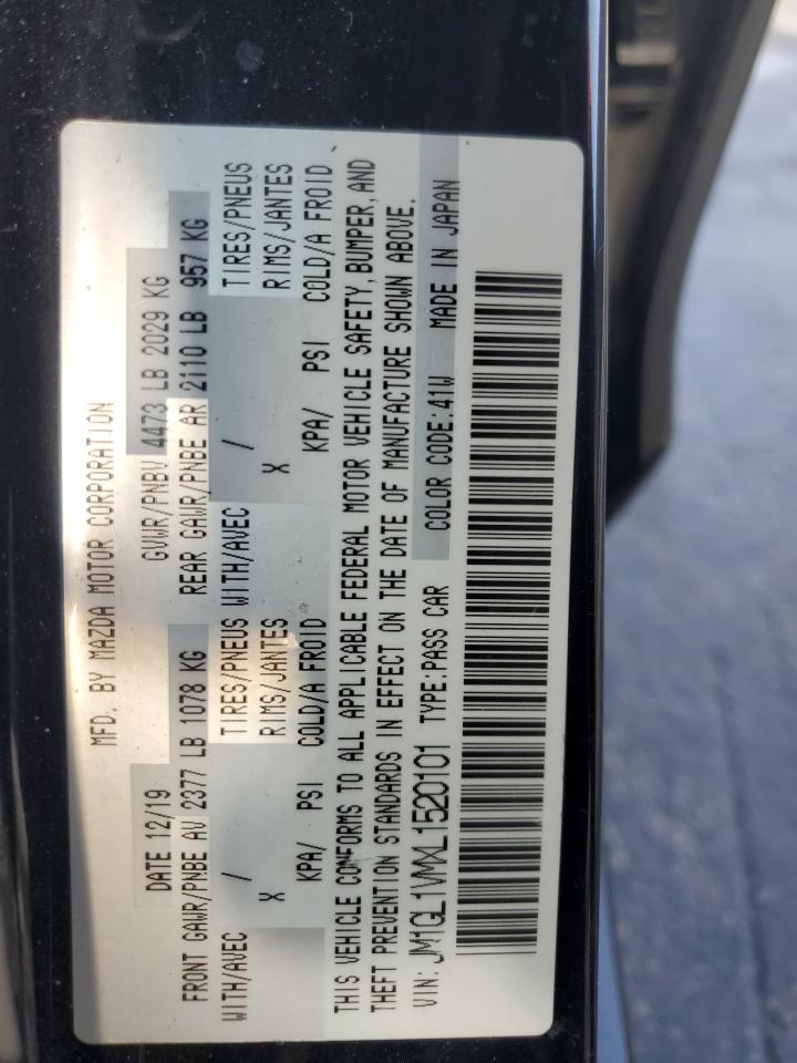 2020 Mazda 6 Touring VIN: JM1GL1VMXL1520101 Lot: 55612975