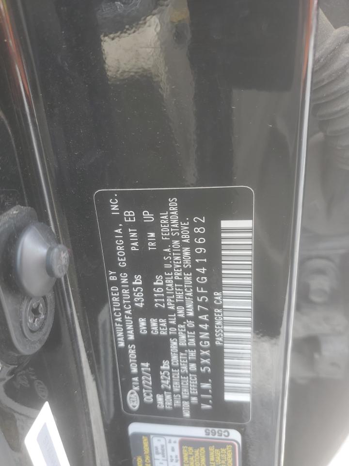 2015 Kia Optima Ex VIN: 5XXGN4A75FG419682 Lot: 56474105