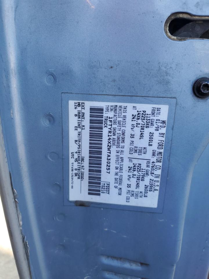 1998 Ford Ranger Super Cab VIN: 1FTYR14X2WTA30257 Lot: 56655735