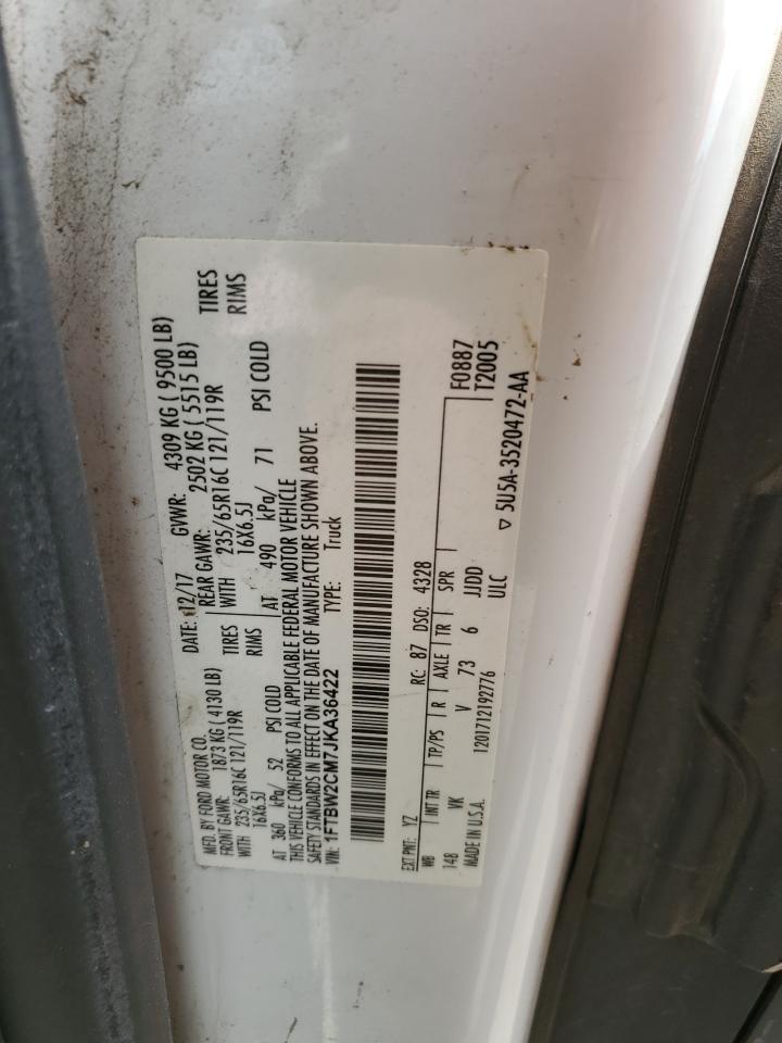 1FTBW2CM7JKA36422 FORD TRANSIT 2018
