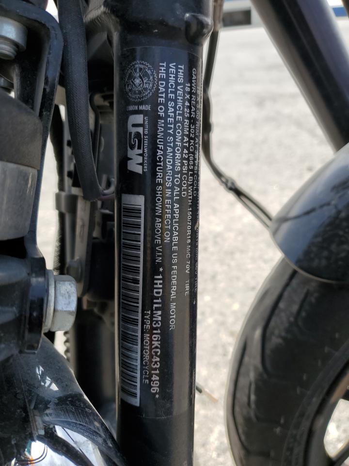 2019 Harley-Davidson Xl1200 Cx VIN: 1HD1LM316KC431496 Lot: 56698545