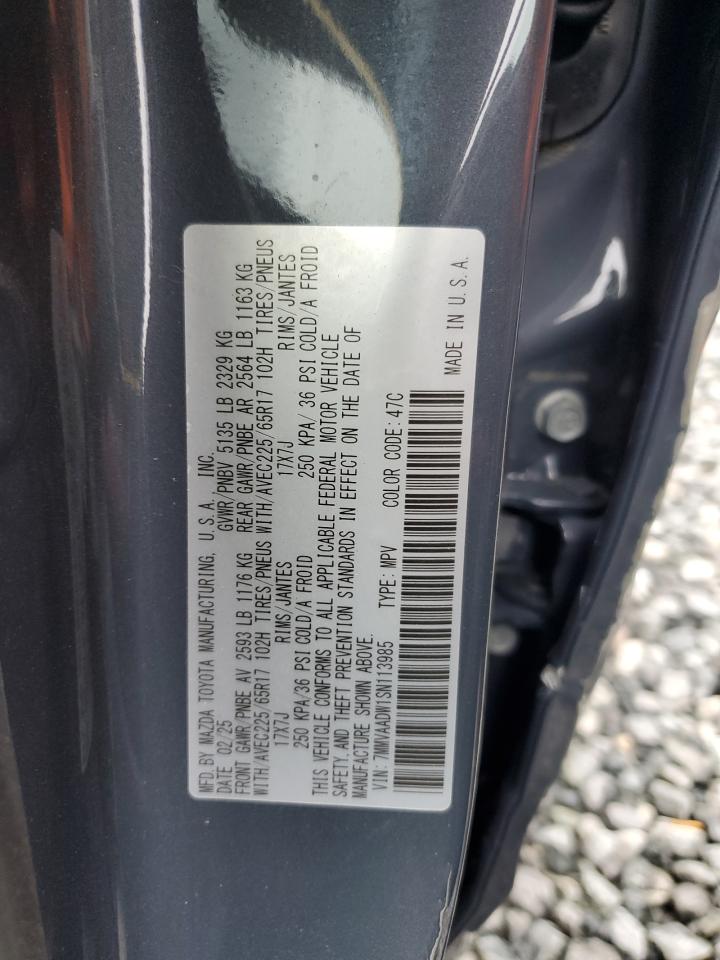 2025 Mazda Cx-50 Premium VIN: 7MMVAADW1SN113985 Lot: 57218715