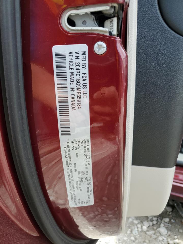 2021 Chrysler Pacifica Touring L VIN: 2C4RC1BG9MR559184 Lot: 56702195