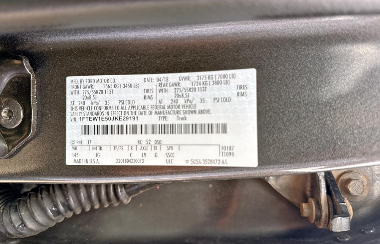 1FTEW1E50JKE29191 FORD F-150 2018
