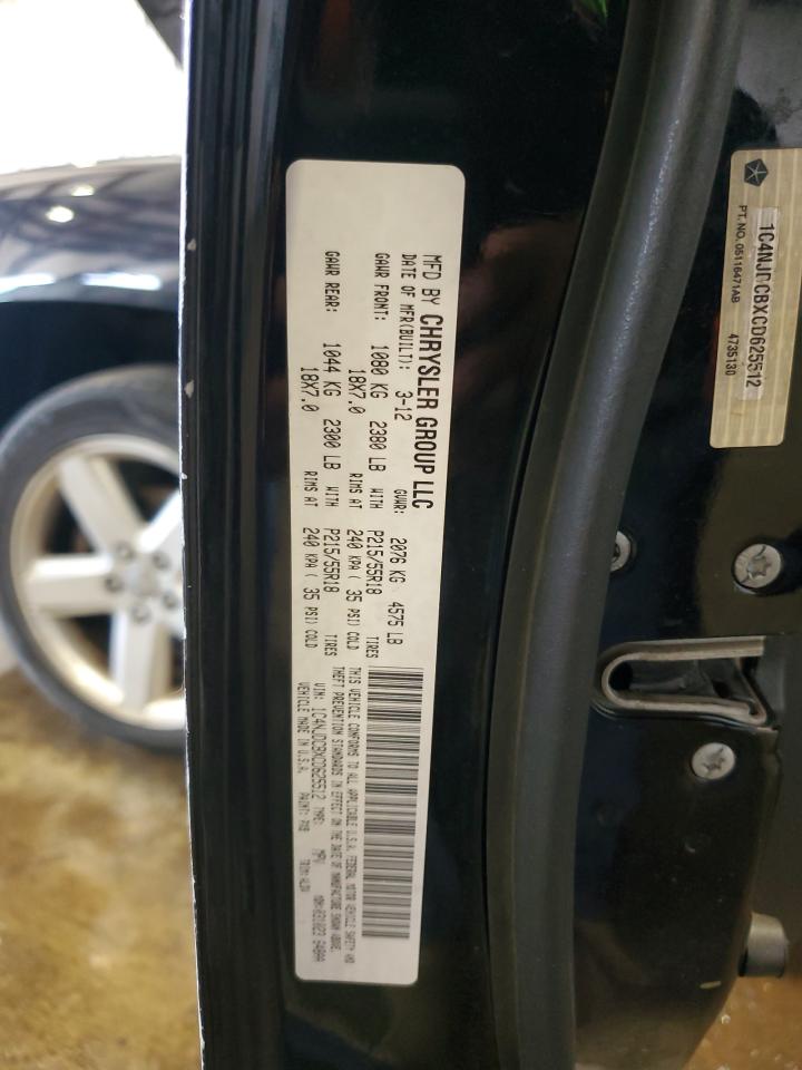 2012 Jeep Compass Limited VIN: 1C4NJDCBXCD625512 Lot: 59006405