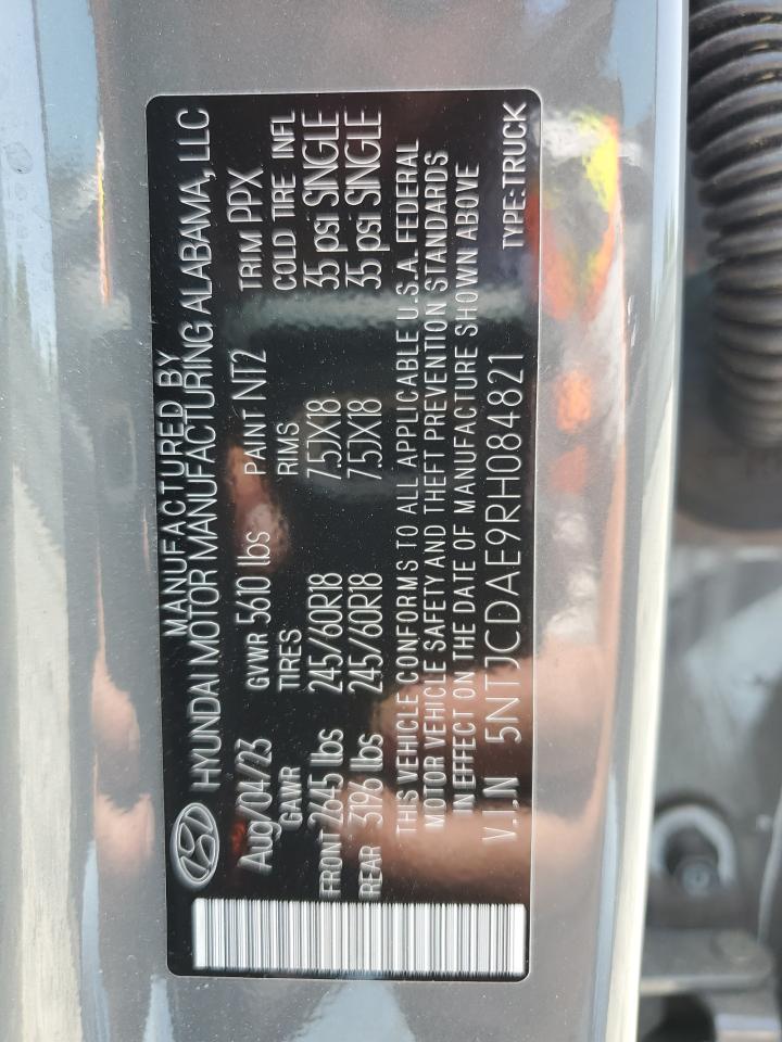 2024 Hyundai Santa Cruz Sel VIN: 5NTJCDAE9RH084821 Lot: 56561235
