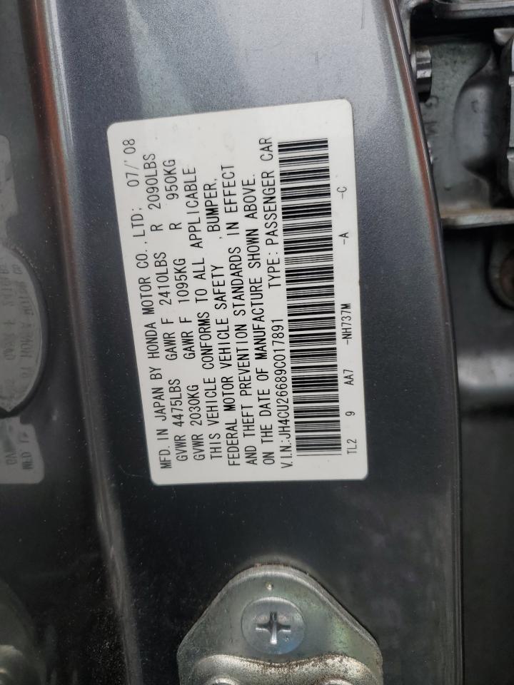 2009 Acura Tsx VIN: JH4CU26689C017891 Lot: 56630625