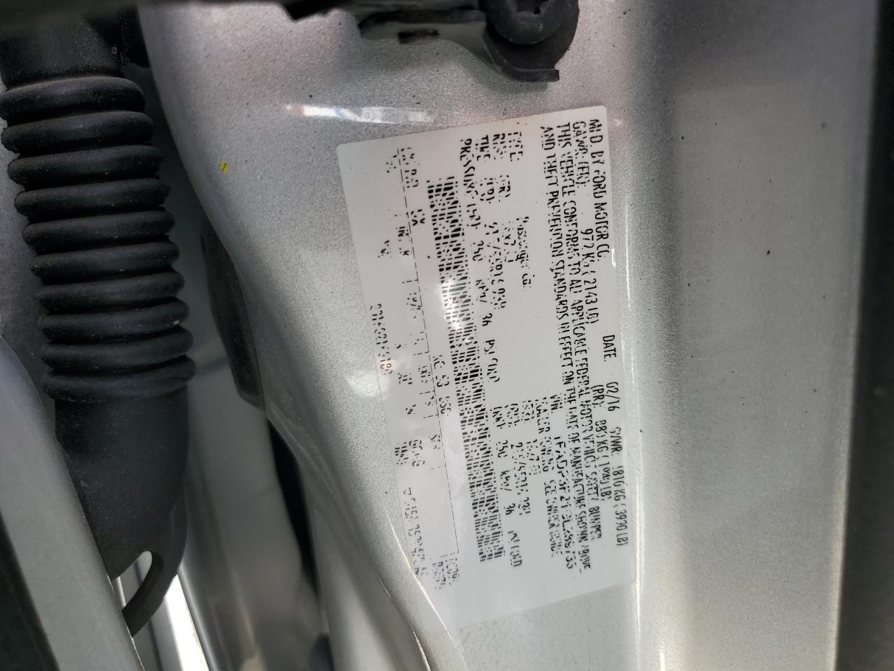 1FADP3F21GL289735 FORD FOCUS 2016