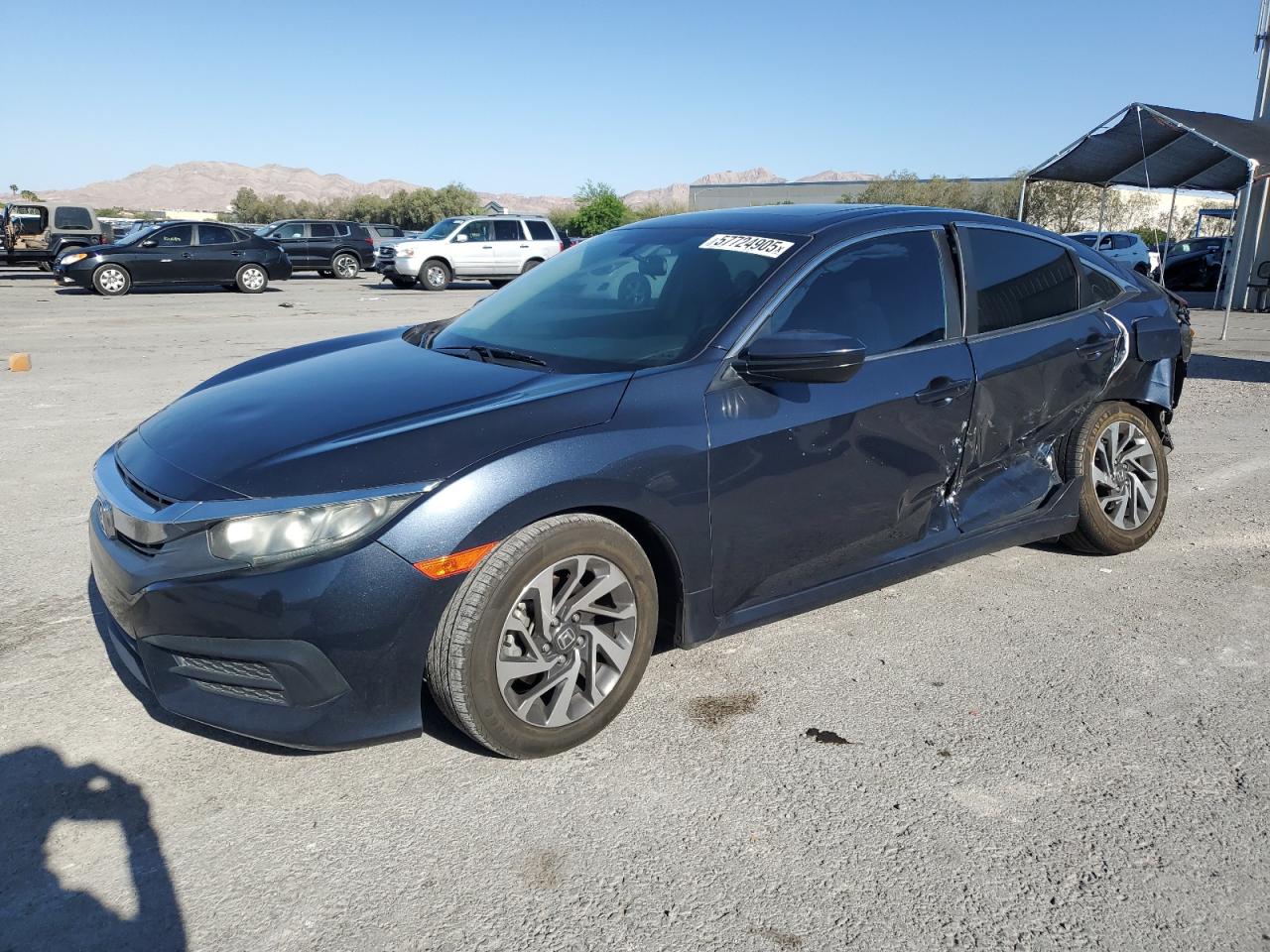 2018 Honda Civic Ex за продажба в Las Vegas, NV - Rear End