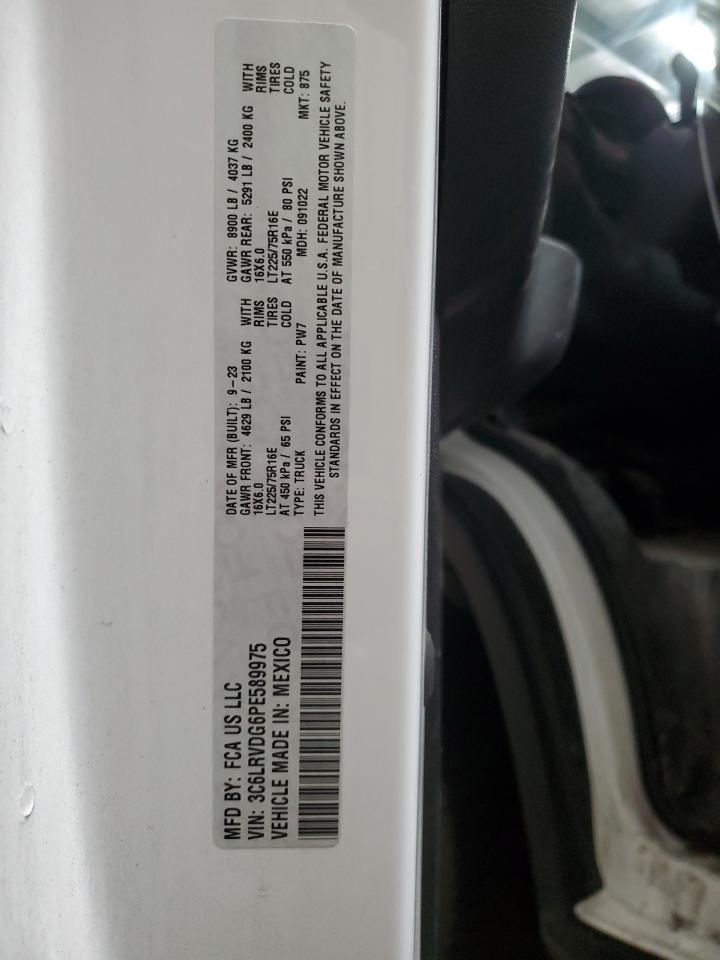 2023 Ram Promaster 2500 2500 High VIN: 3C6LRVDG6PE589975 Lot: 56524765