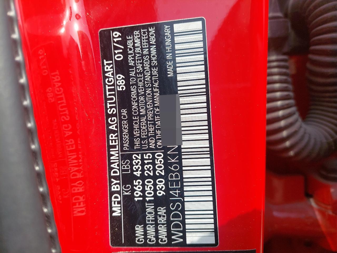 WDDSJ4EB6KN761408 - 2019 Mercedes Benz CLA - #57372895