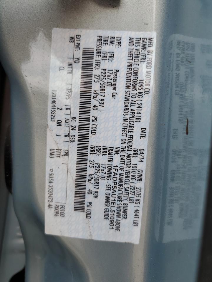2014 Ford C-Max Se VIN: 1FADP5AU1EL510901 Lot: 58216625