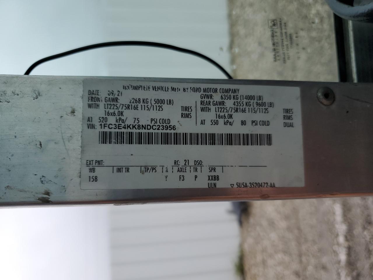 1FC3E4KK8NDC23956 FORD ALL Models 2022
